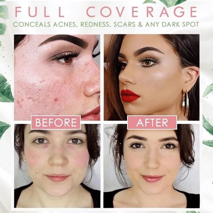 Waterproof CC Cream With Mushroom Head Makeup Brush - 2024