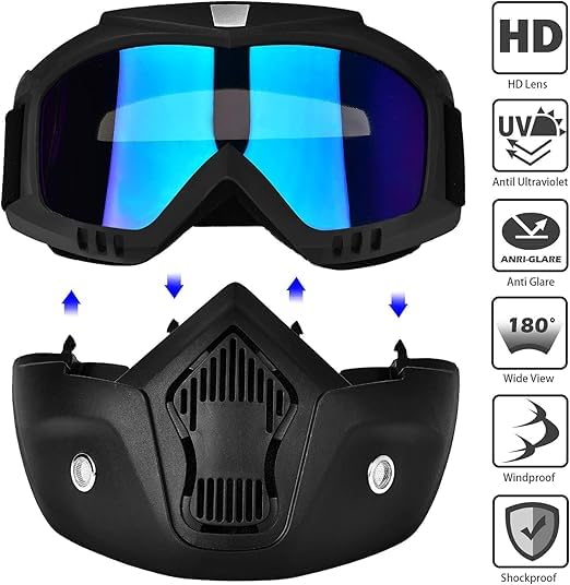 Goggle Mask Anti Scratch UV Protective Premium