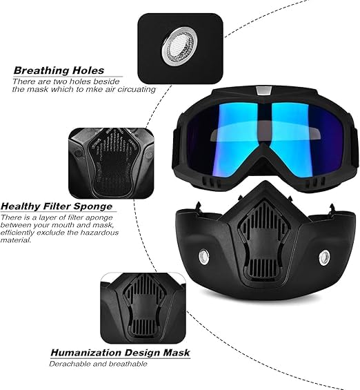 Goggle Mask Anti Scratch UV Protective Premium