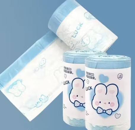 CleanMate Drawstring Bags - Disposable Garbage Bag 1 Roll (100 Pieces)