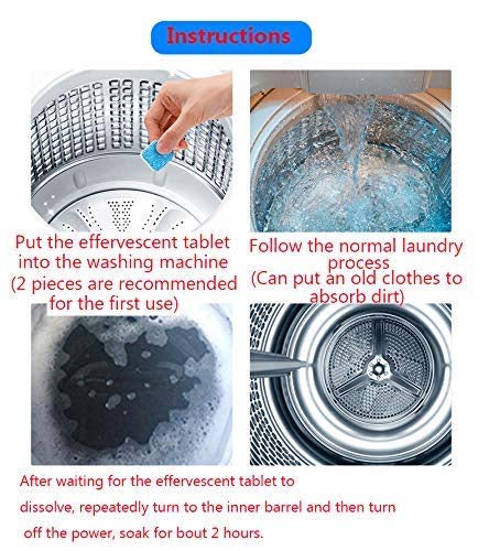 Washing machine Deep Cleaning Tablets Pack of 12Pcs