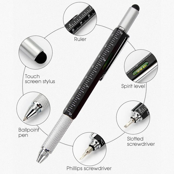 7 IN 1 MULTIFUNCTIONAL BALLPOINT SCREWDRIVER TOUCH MEASURING PEN