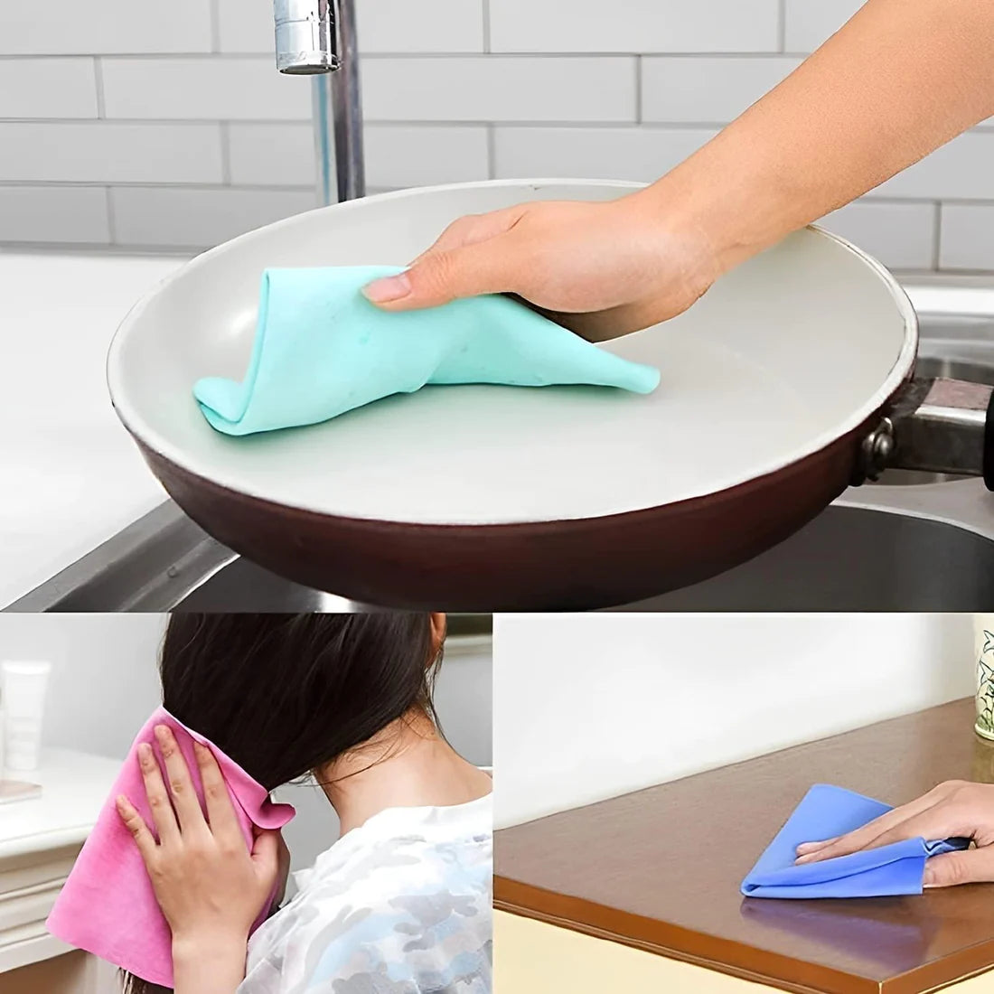 Reusable Water Absorbent Cloth for Multipurposer (Pack of 5)