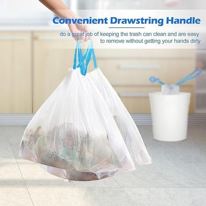 CleanMate Drawstring Bags - Disposable Garbage Bag 1 Roll (100 Pieces)