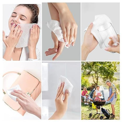 Compressed Mini Portable Magic Towels for Travel, Home, Outdoor Activities - Pack of 12
