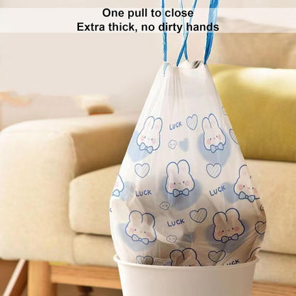 CleanMate Drawstring Bags - Disposable Garbage Bag 1 Roll (100 Pieces)