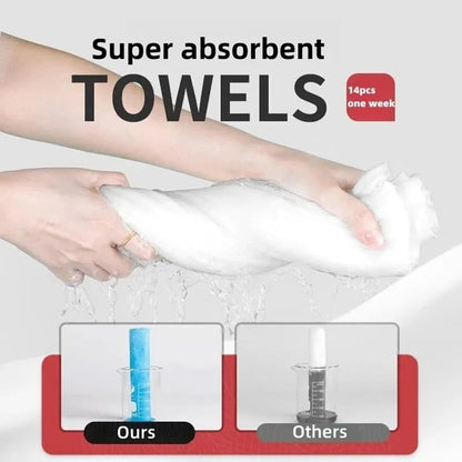 Compressed Mini Portable Magic Towels for Travel, Home, Outdoor Activities - Pack of 12