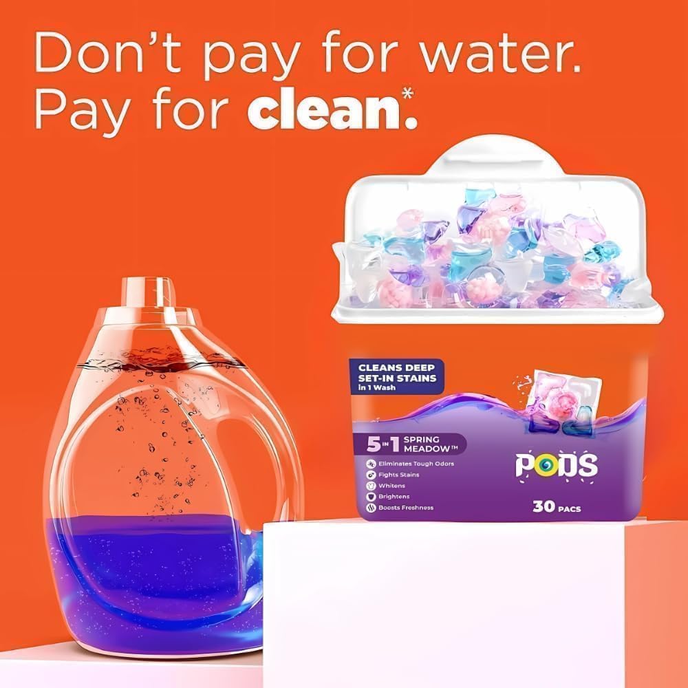 5-in-1 Laundry PowerPods Pro – Ultra Cleaning | Long Lasting Freshnes Pack Of 30