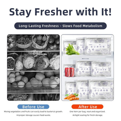 10 PCS Reusable Vacuum Sealer Zip Lock Food Storage Bags