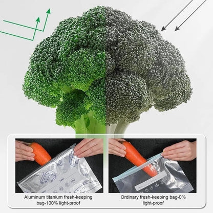 10 PCS Reusable Vacuum Sealer Zip Lock Food Storage Bags