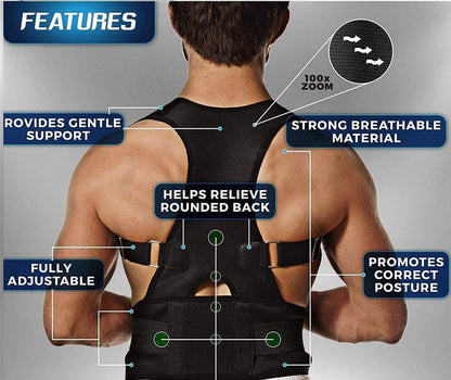 Adjustable Back Posture Corrector/ Back Pain Relief Belt