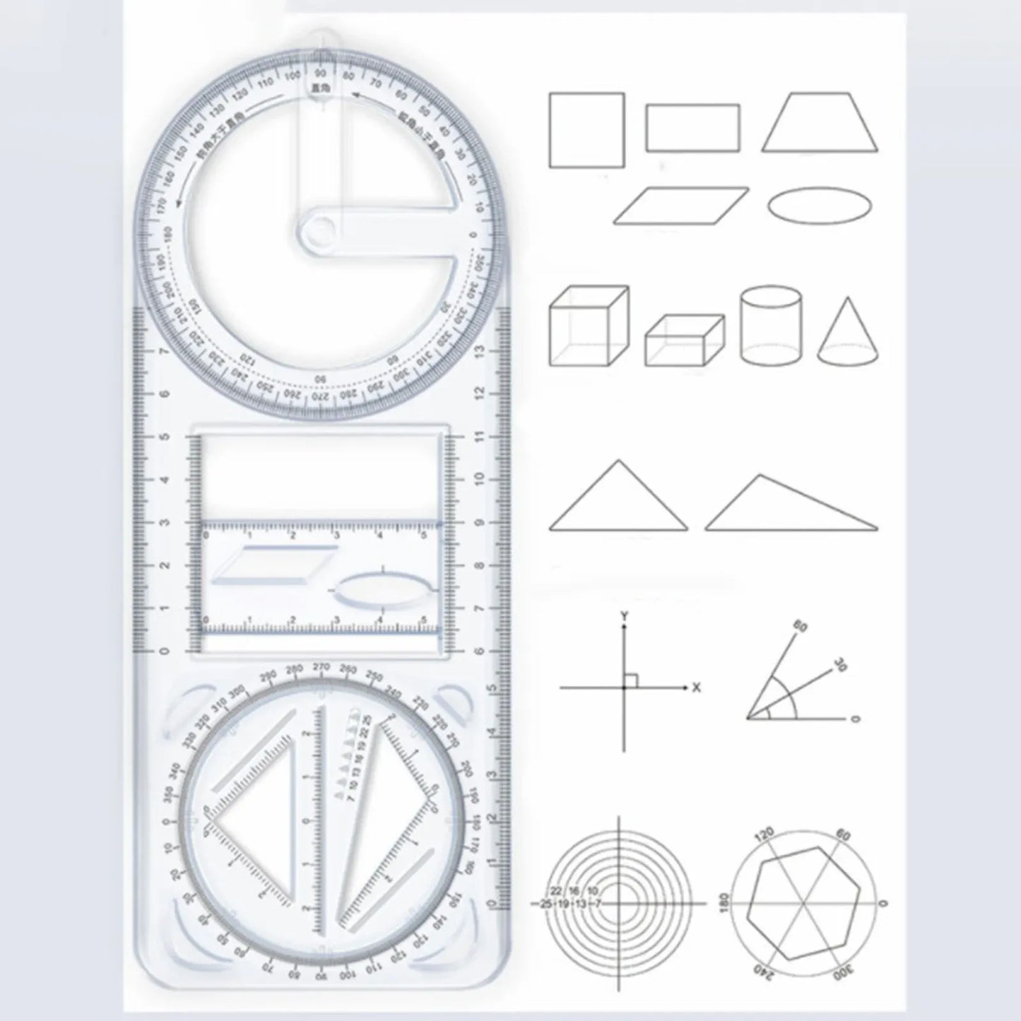 Multi-Functional Geometry Ruler | ⭐⭐⭐⭐⭐4.9/5 Buy1 get 1 Free