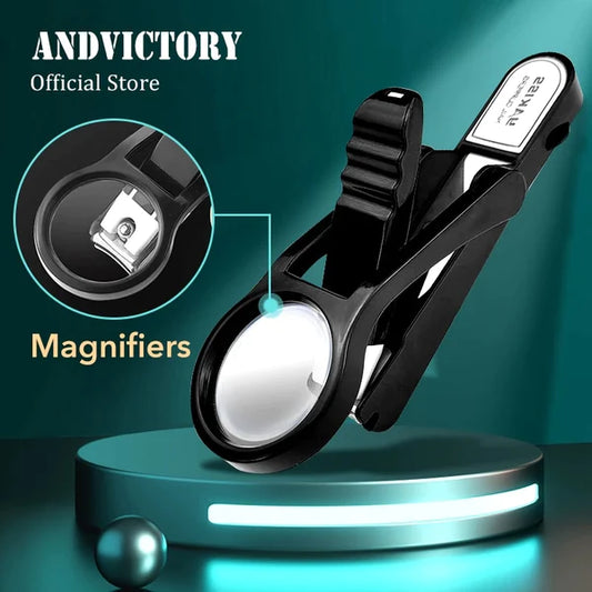 🎁 Stainless Steel Nail Clippers With Magnifying Glass 🎁