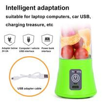Portable USB Electric Blender Juicer 6 blade 380ml