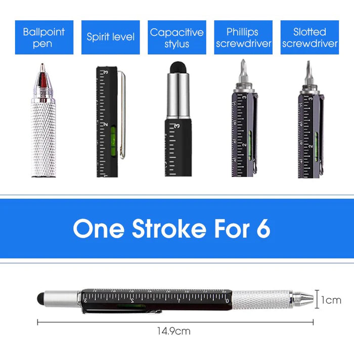 7 IN 1 MULTIFUNCTIONAL BALLPOINT SCREWDRIVER TOUCH MEASURING PEN