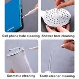 10 PCS SHOWER HEAD CLEANING BRUSH REUSABLE SMALL BRUSH PHONE HOLE ETC.