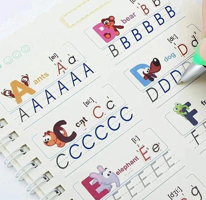 ✨Magic Practice Copybook📚, Buy 1 Set Get 1 Set Free🤩 (8 Book + 2 Pen+ 20 Refill +2 Grip)✍